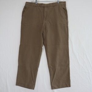 Tommy Bahama Pants Mens 38x32 Silk Blend Chino Business Casual Flat Front Brown
